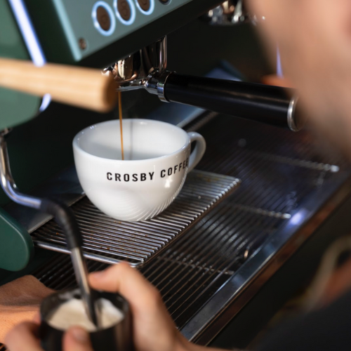 An image of coffee being brewed