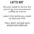 Latte Art Course