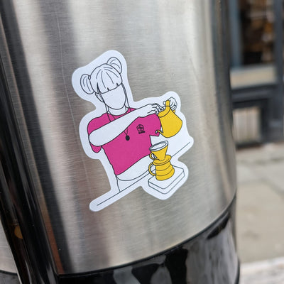 Crosby Coffee Laptop Sticker